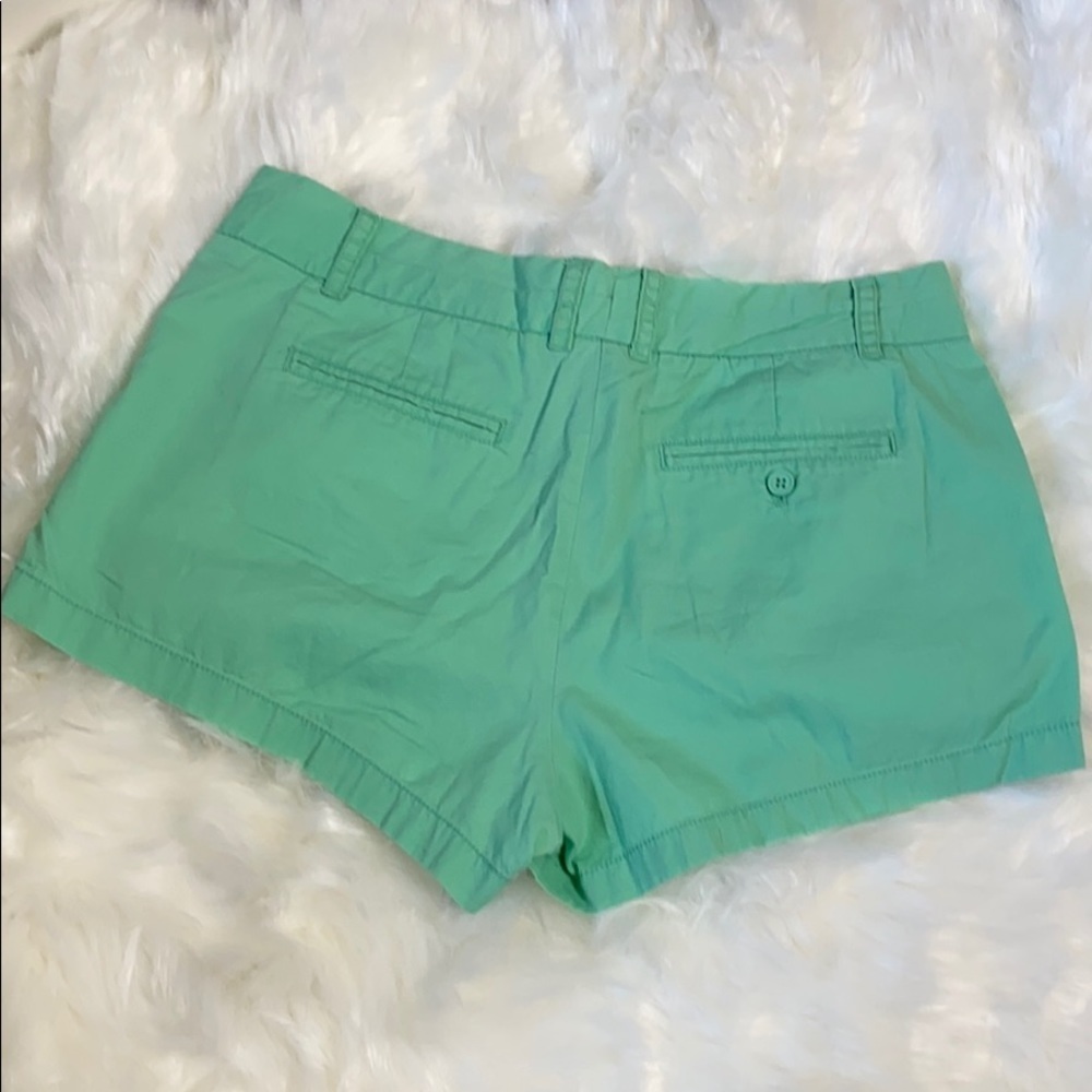 J. Crew Broken-In Chino Shorts 100% Cotton Grass Green Preppy Costal Women's 10 - Picture 4 of 6
